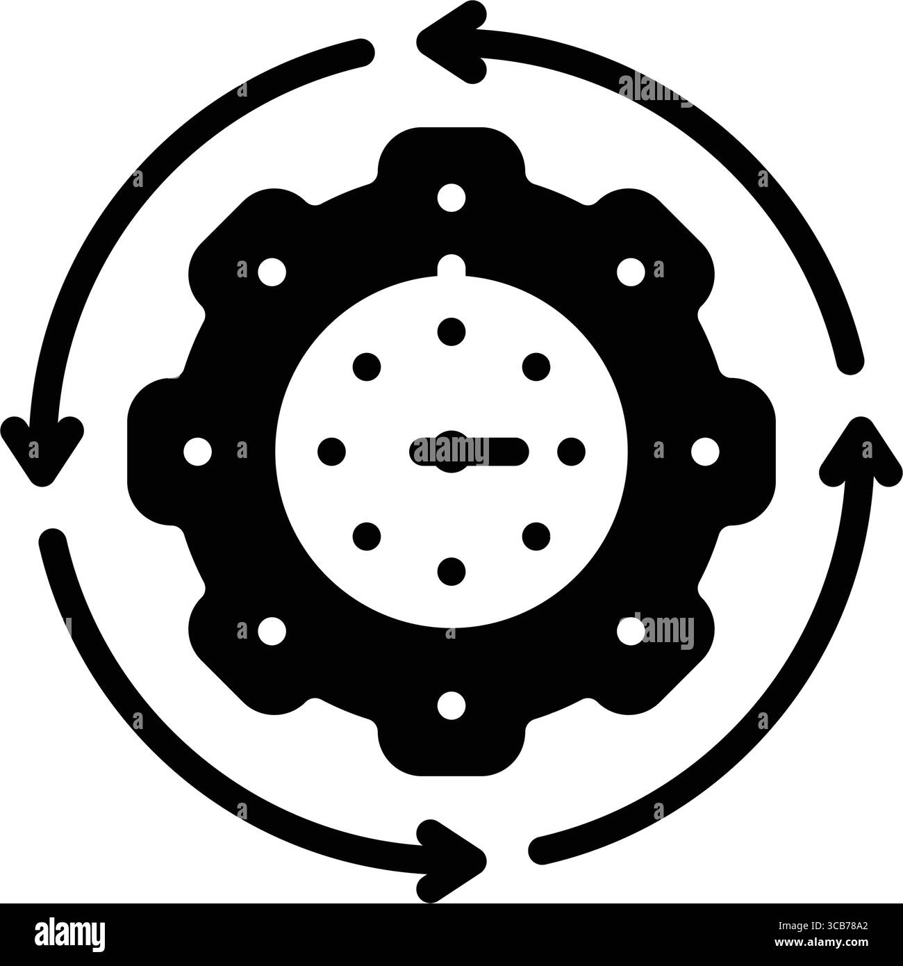 Icona per processi efficienti ed efficienti Illustrazione Vettoriale