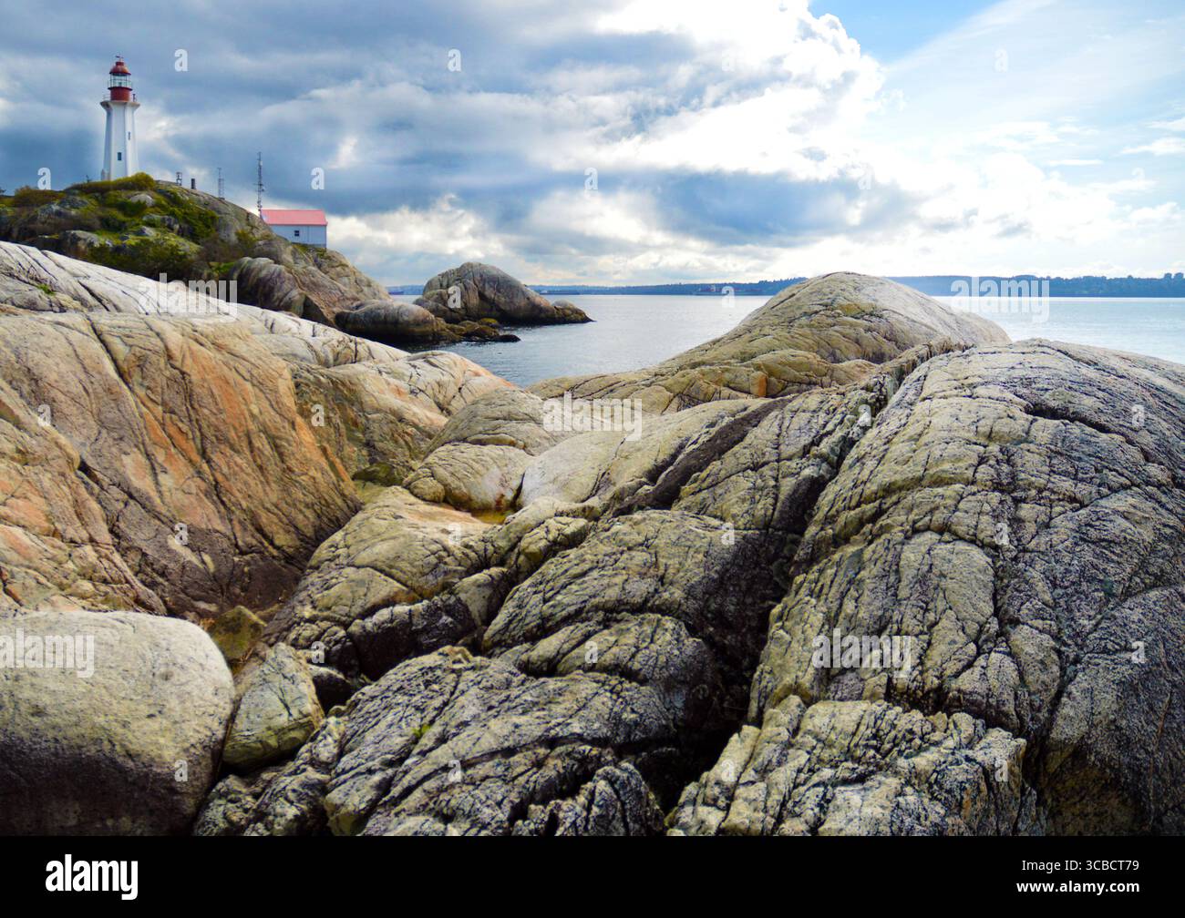 Lighthouse Park Vancouver al crepuscolo Foto Stock