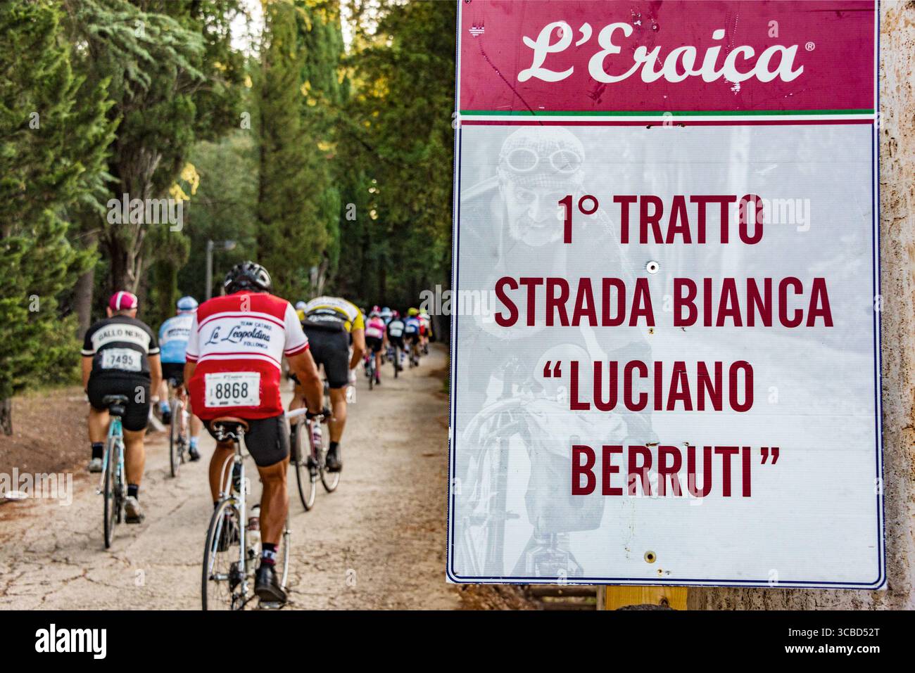 Gara ciclistica nel Chianti Foto Stock
