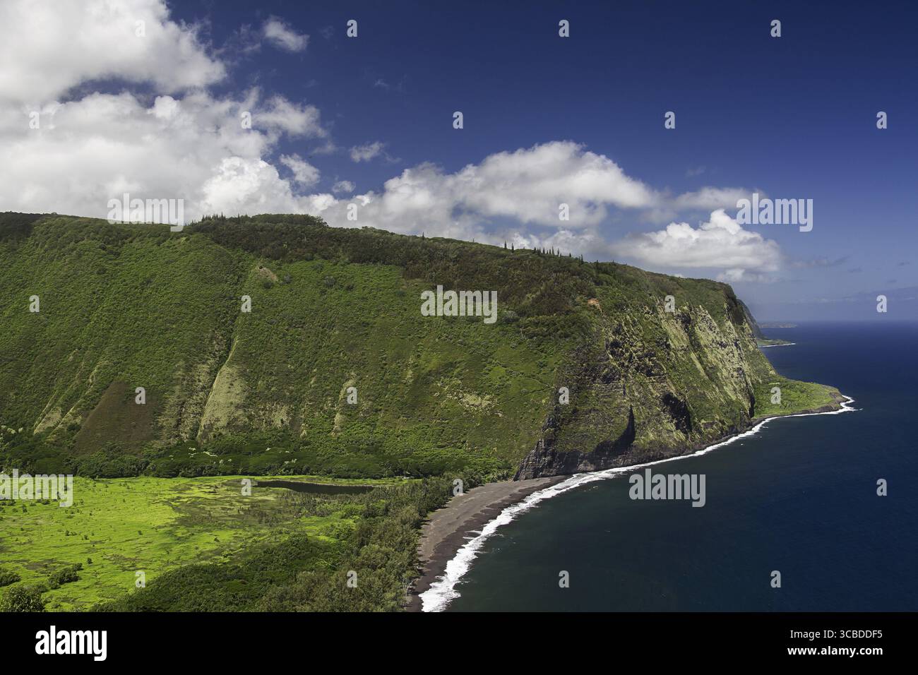 La valle Waipio sulla grande isola delle Hawaii Foto Stock