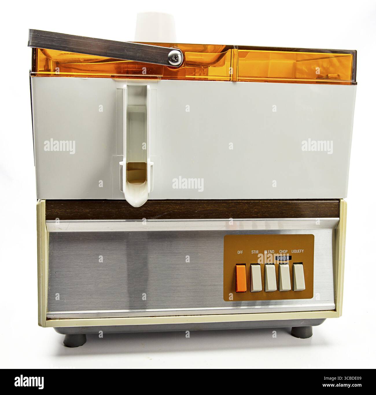 Centrifuga vintage isolata su sfondo bianco Foto Stock