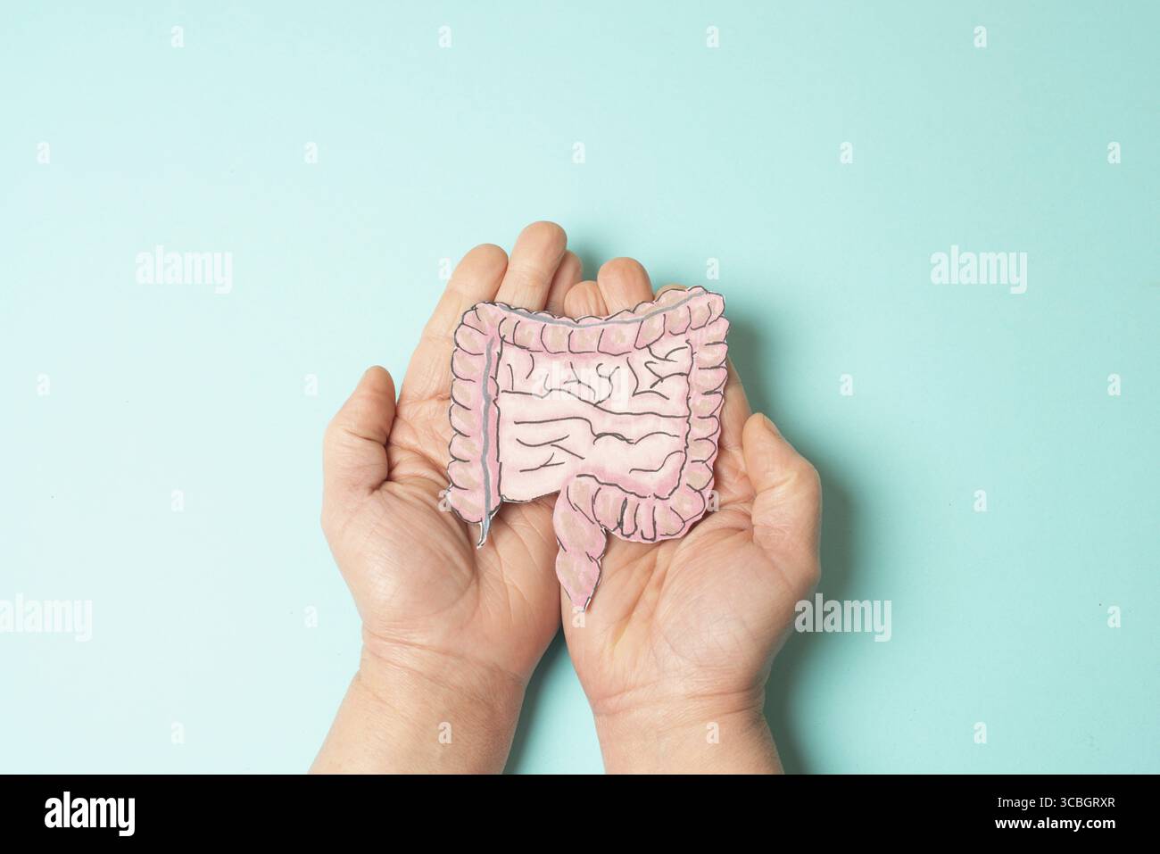 Colon, cancro colorettale o rettale, malattia infiammatoria intestinale, perdita di peso, dolore addominale e affaticamento, Morbus Crohn, colite ulcerosa, S digestivo Foto Stock