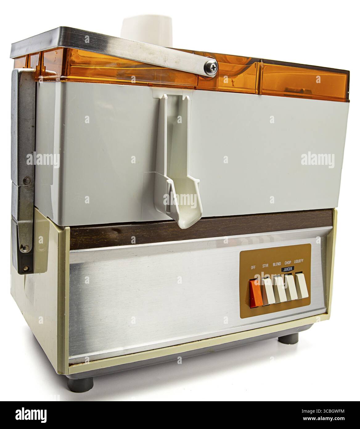 Centrifuga vintage isolata su sfondo bianco Foto Stock