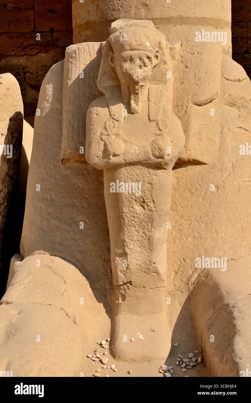 Tempio De Sethi, complesso del tempio di Karnak, patrimonio dell'umanità dell'UNESCO, situato vicino a Luxor, Egitto Foto Stock
