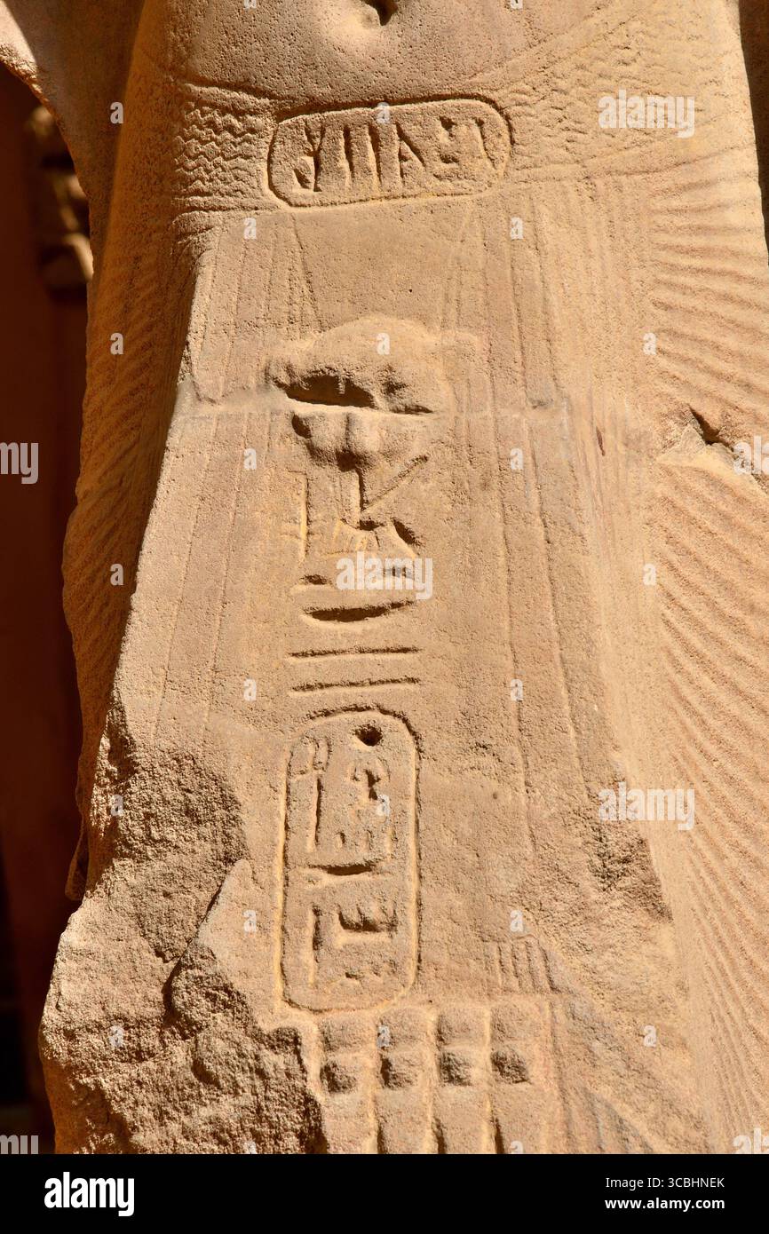 Sala ipostila, complesso del tempio di Karnak, patrimonio dell'umanità dell'UNESCO, situato vicino a Luxor, Egitto Foto Stock