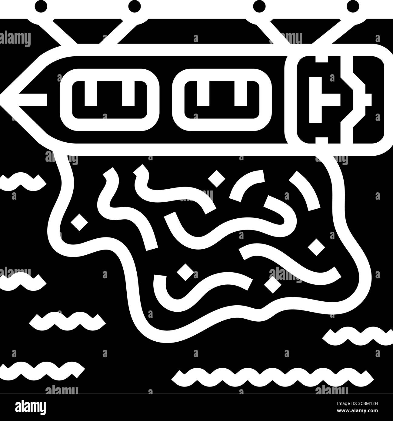 illustrazione del vettore dell'icona della perdita di olio nella porta industriale Illustrazione Vettoriale