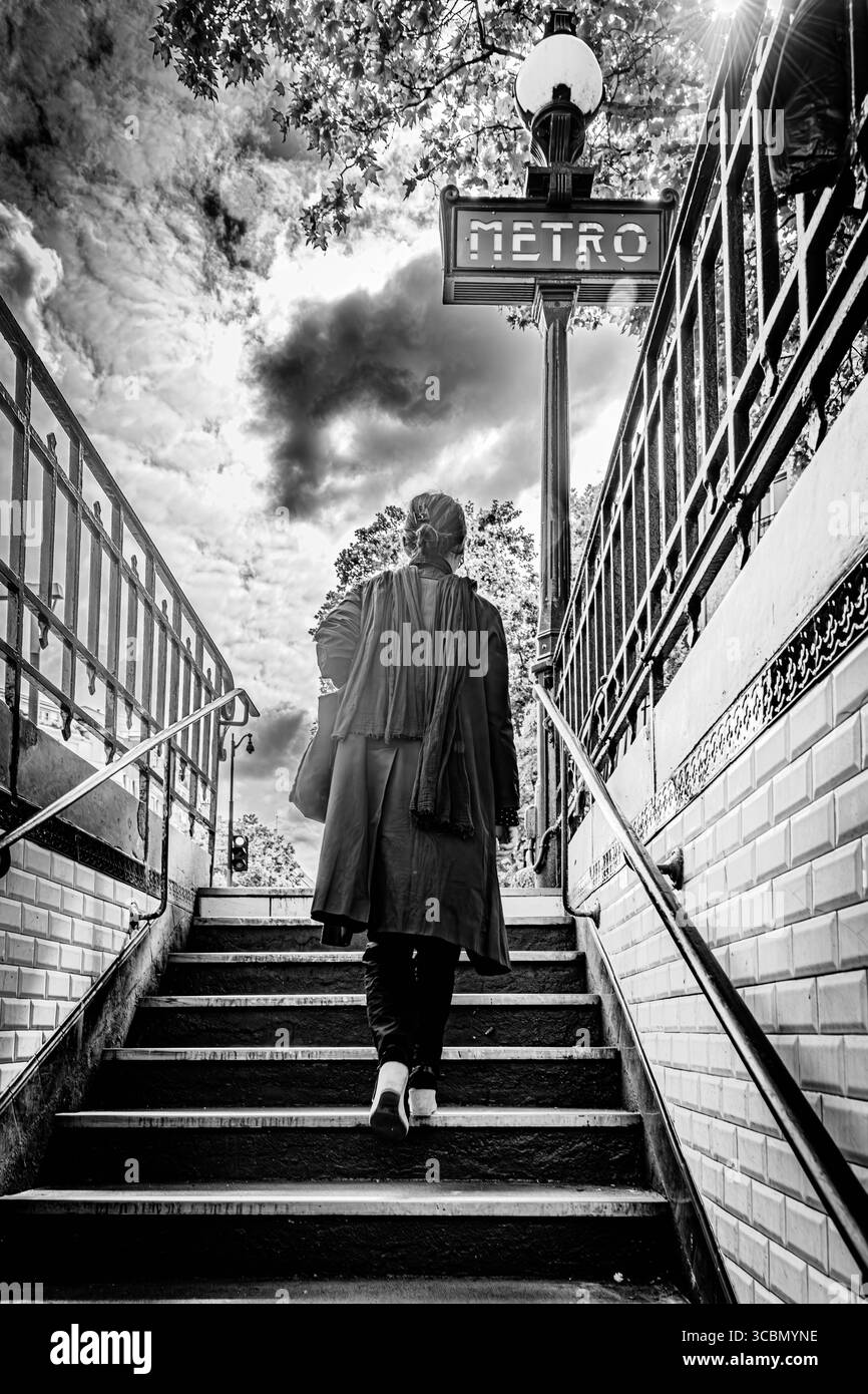 Metro, Parigi, Francia Foto Stock