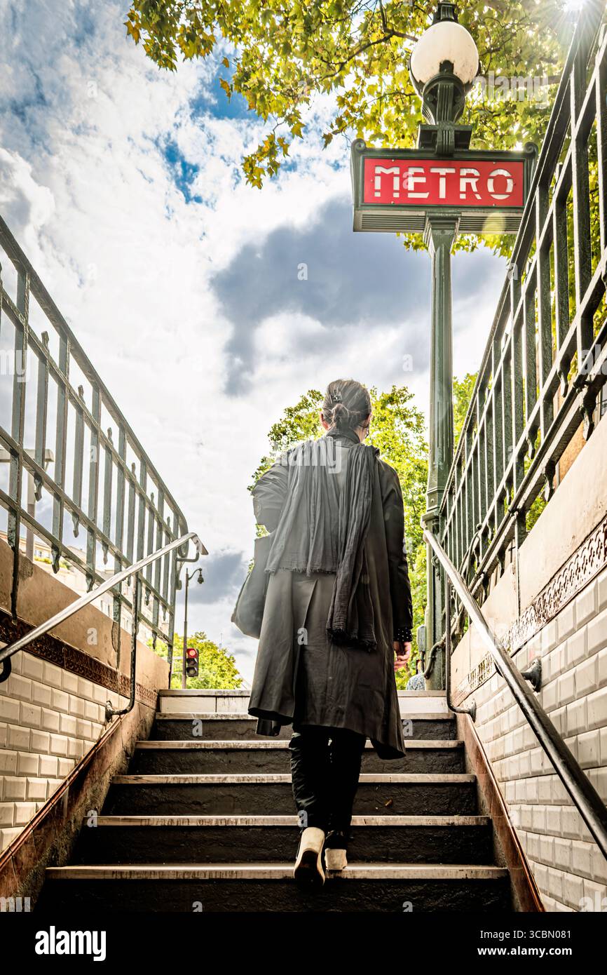 Metro, Parigi, Francia Foto Stock