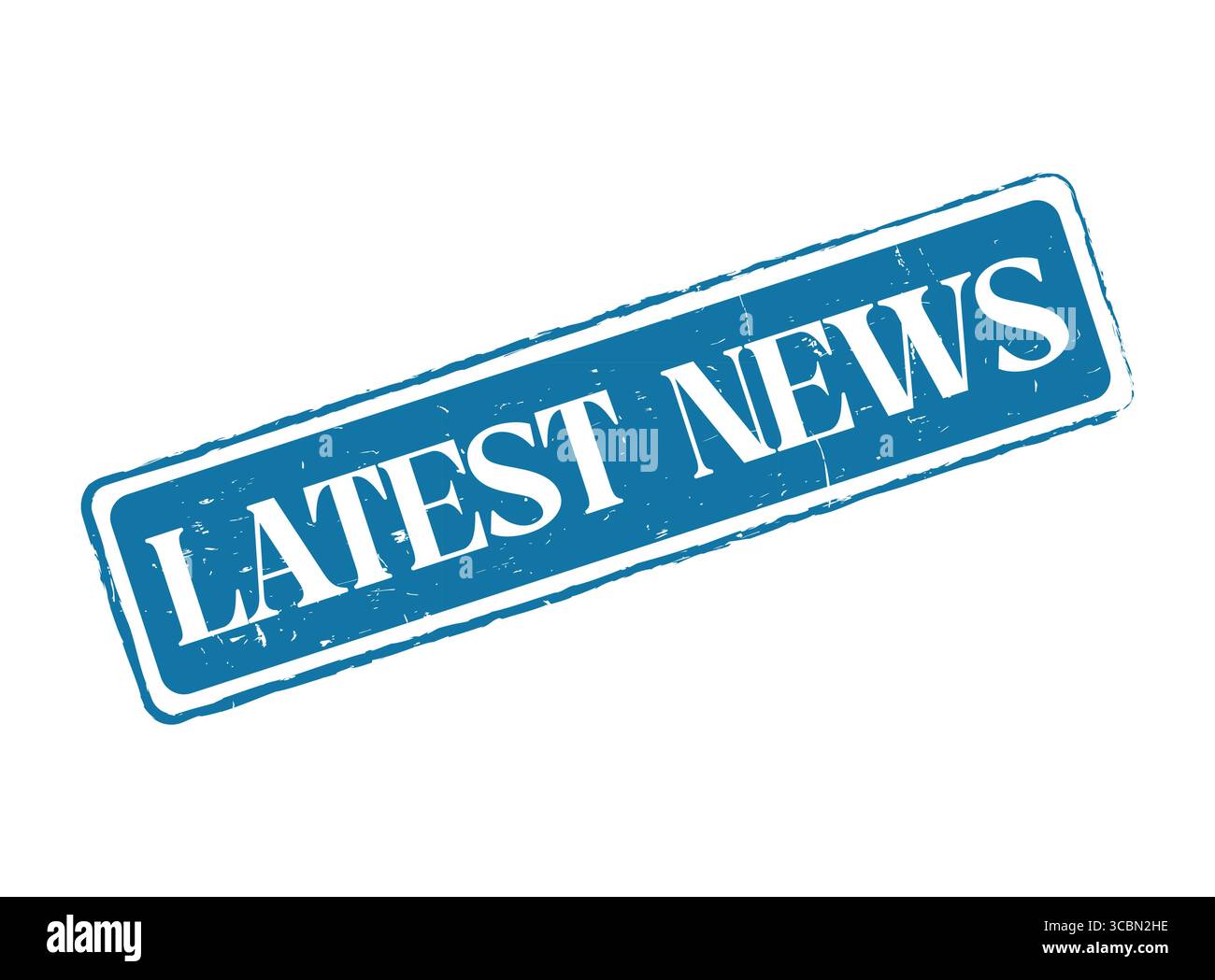 Un francobollo in gomma blu con bordo sottile punteggiato Illustrazione Vettoriale