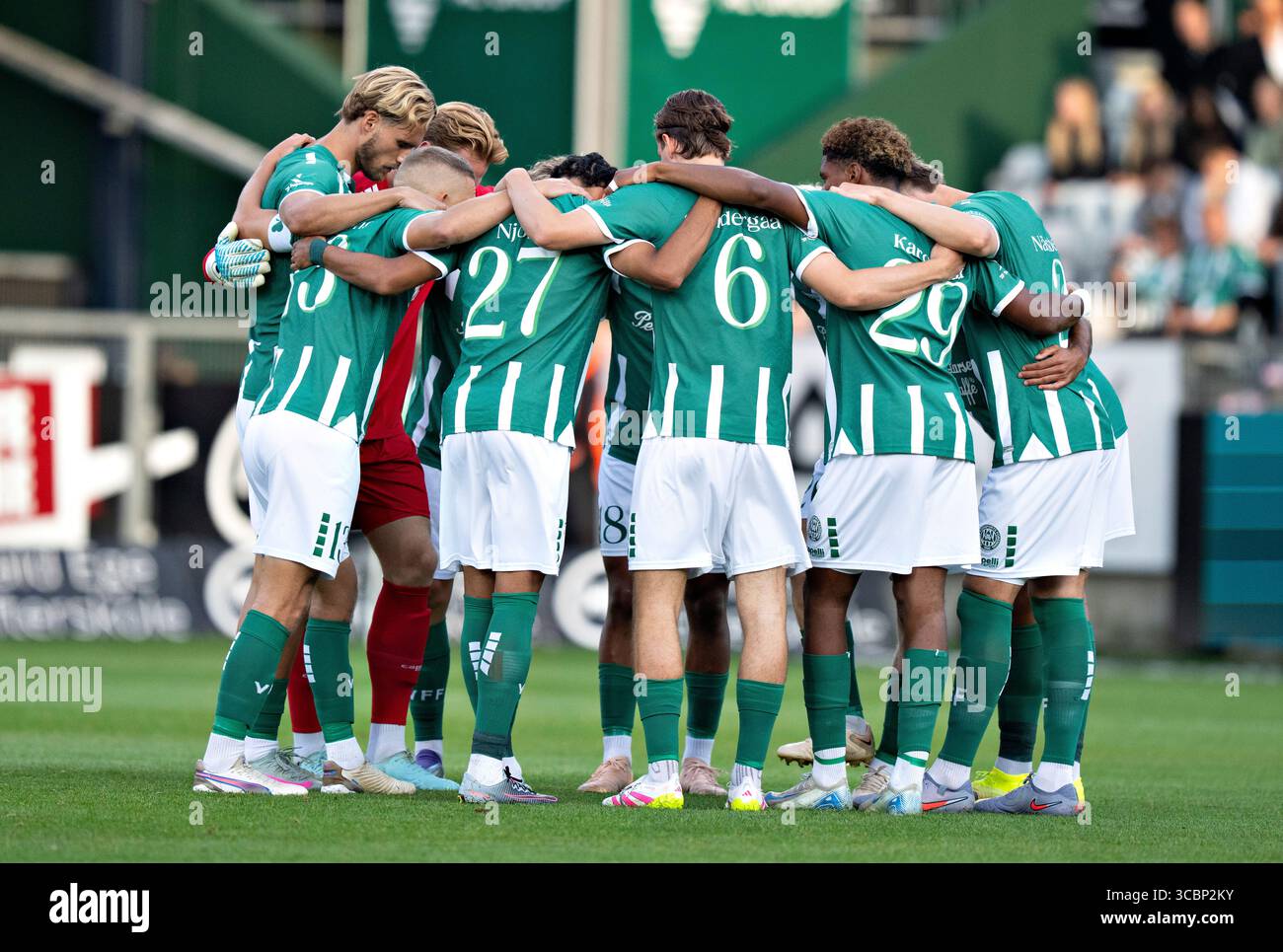 Viborg, Danimarca. 8 agosto 2025. Viborg FF nel match di Super League tra Viborg FF e Soenderjyske all'Energi Viborg Arena, venerdì 8 agosto 2025. (Foto: Henning Bagger /Ritzau Scanpix) credito: Ritzau/Alamy Live News Foto Stock