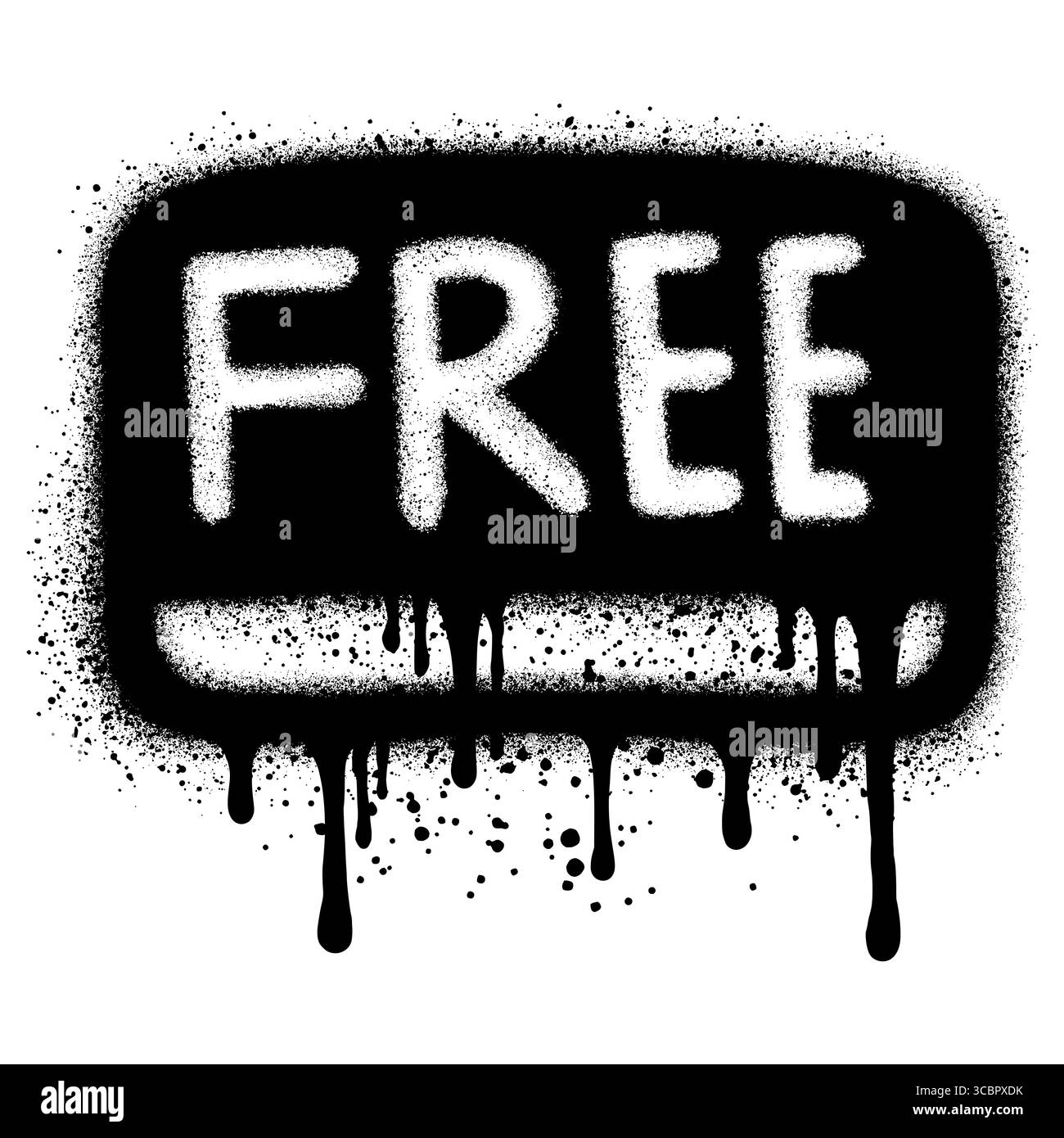 Etichette gratuite. Etichetta di vendita. Coupon, regalo o sconto in stile graffiti. Illustrazione Vettoriale