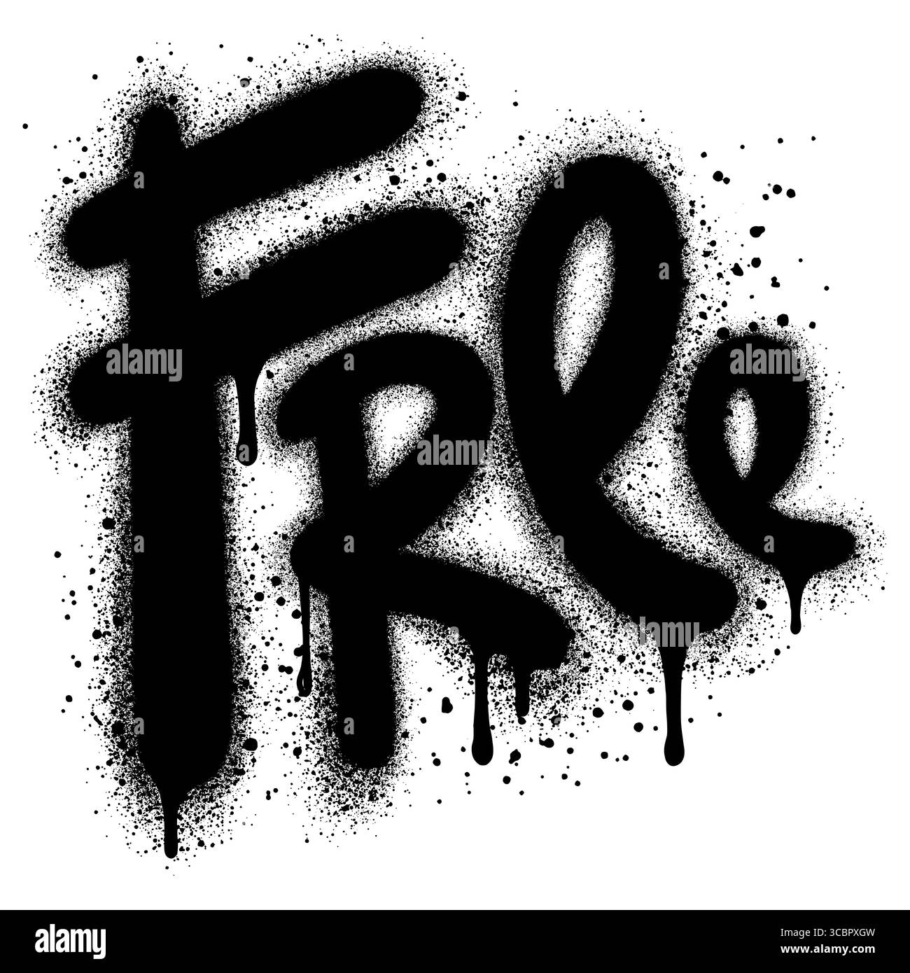 Etichette gratuite. Etichetta di vendita. Coupon, regalo o sconto in stile graffiti. Illustrazione Vettoriale