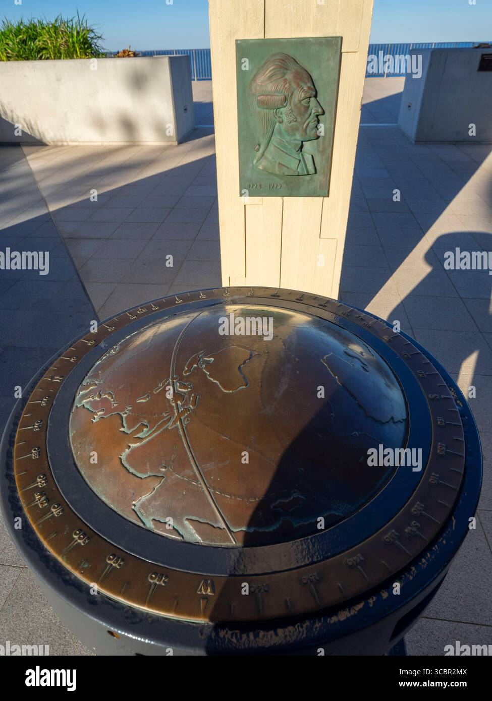 Captain Cook Memorial and Lighthouse il monumento e faro costruito nel 1970 commemora il 200° anniversario dell'esplorazione del capitano James Cook Foto Stock