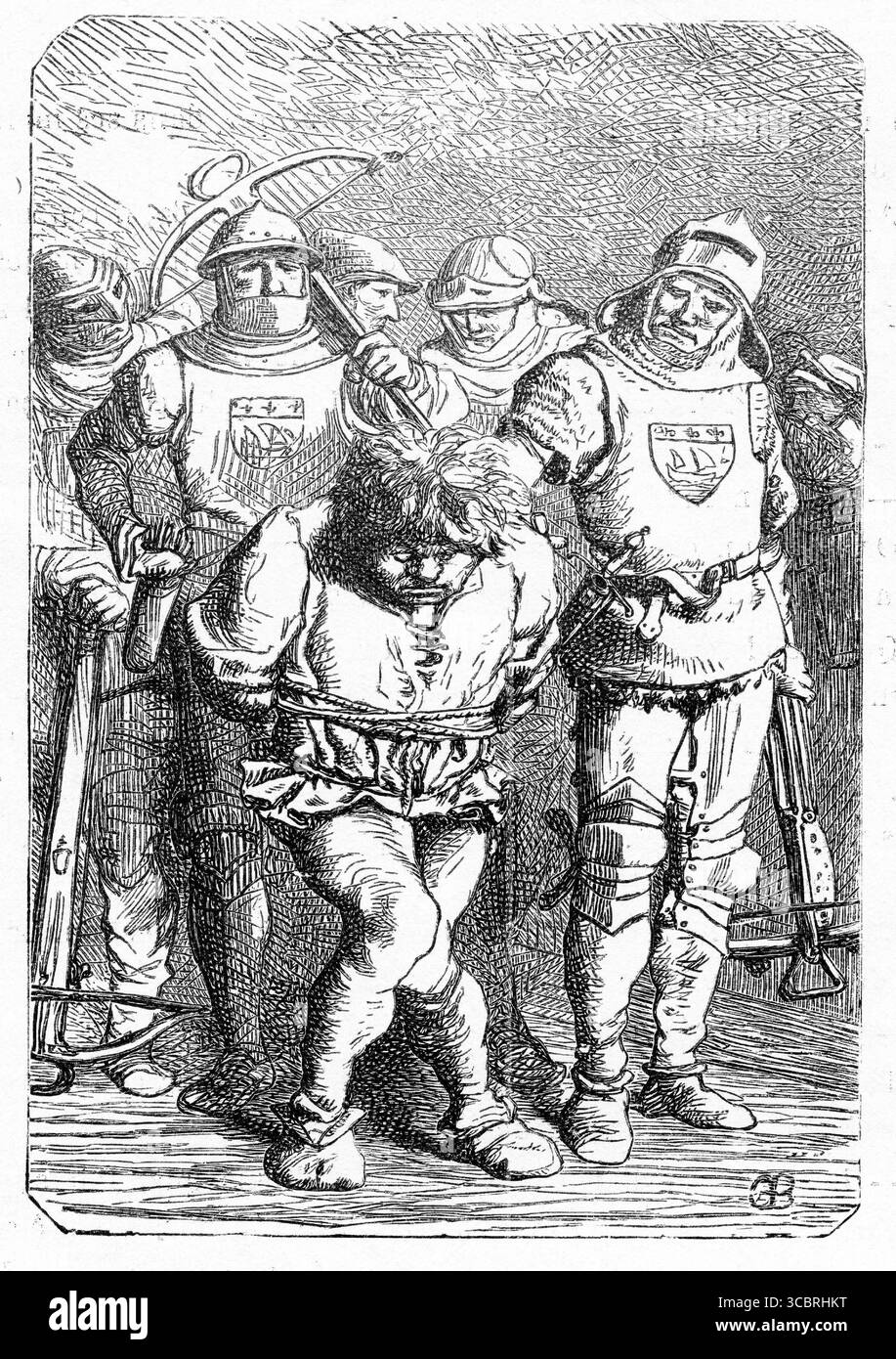 Illustrazione di una prima edizione francese del libro di Victor Hugo il gobbo di Notre Dame, Foto Stock