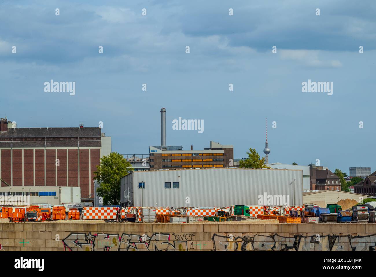 Industrie Hafen Saatwinkler Damm Berlino - Germania Foto Stock