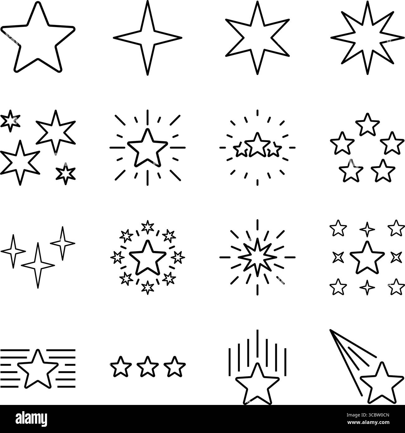 Set di icone dei premi. Insieme di icone della linea premio. Set di icone Reward (premi) Illustrazione Vettoriale