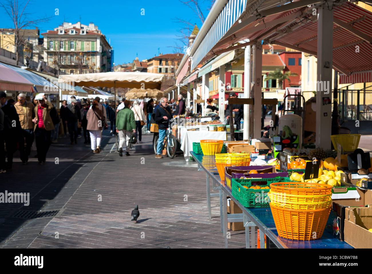 Mercato alimentare a Nizza Foto Stock
