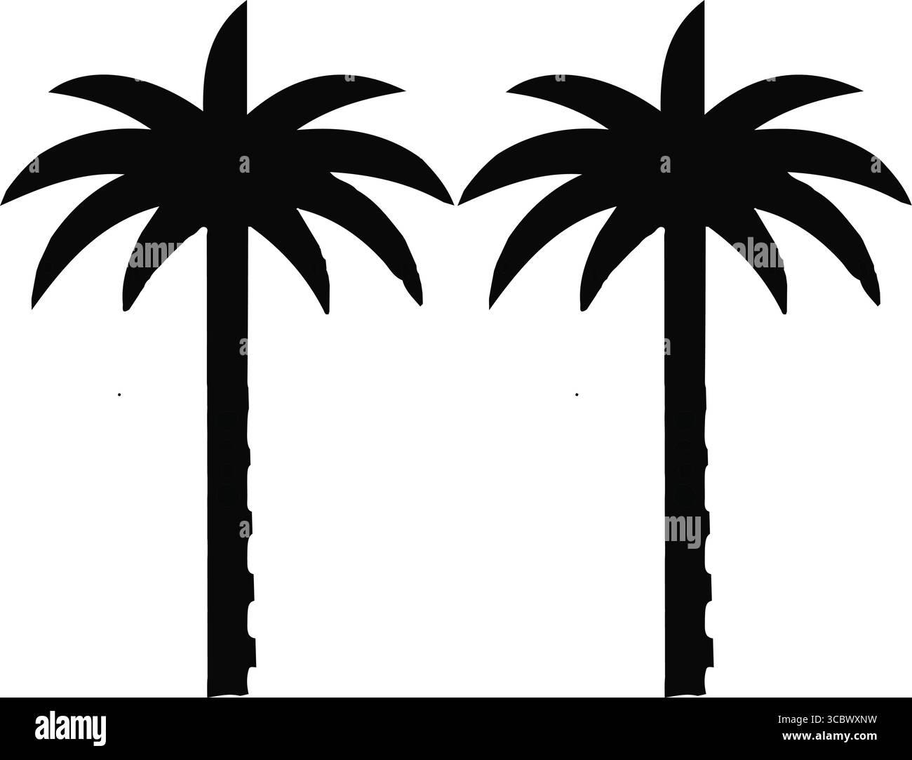 Un design minimalista con un albero di plam stilizzato Illustrazione Vettoriale