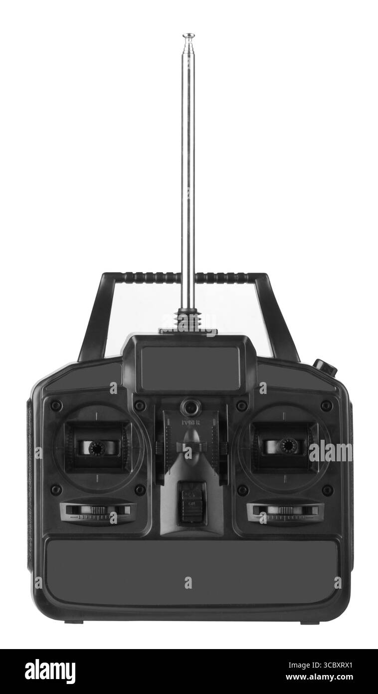 Il controllo radio isolata su sfondo bianco Foto Stock