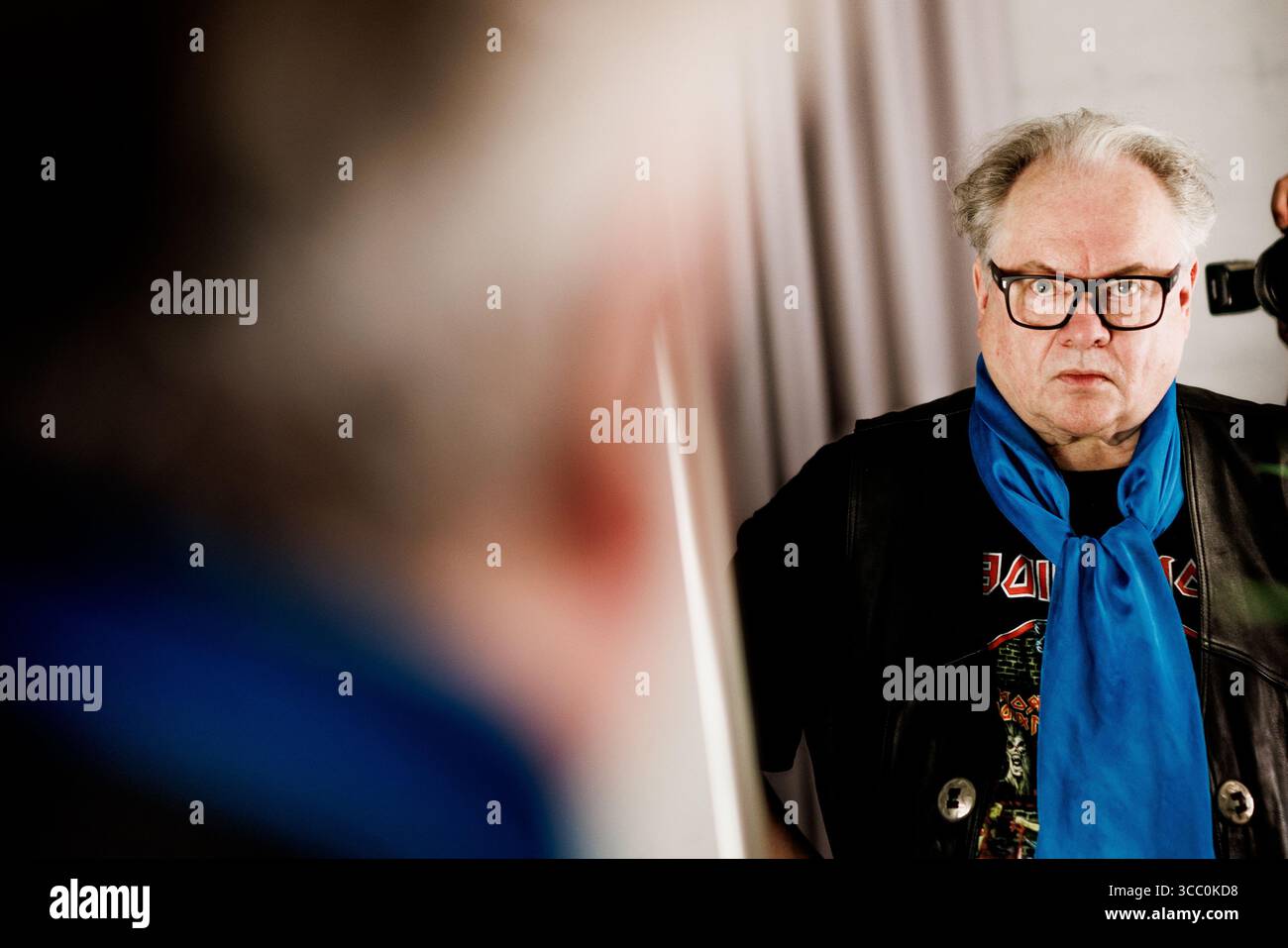 Berlino, Germania. 09 agosto 2025. Il cantante Heinz Rudolf Kunze prima del suo concerto al Gärten der Welt. Credito: Carsten Koall/dpa/Alamy Live News Foto Stock