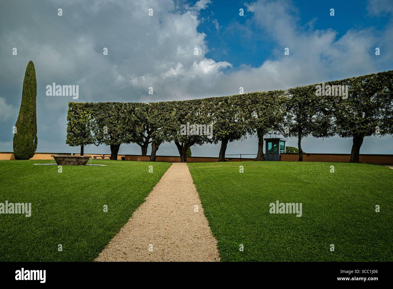 Foto dei giardini di Gandolfo, la residenza estiva del Papa Foto Stock