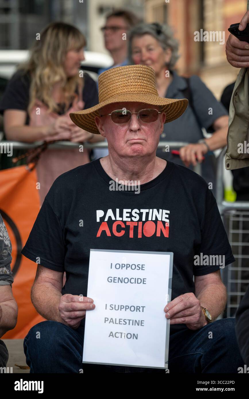 Palestina Action Protestation at Parliament Square, Londra, Inghilterra, Regno Unito, 09/08/2025 Foto Stock