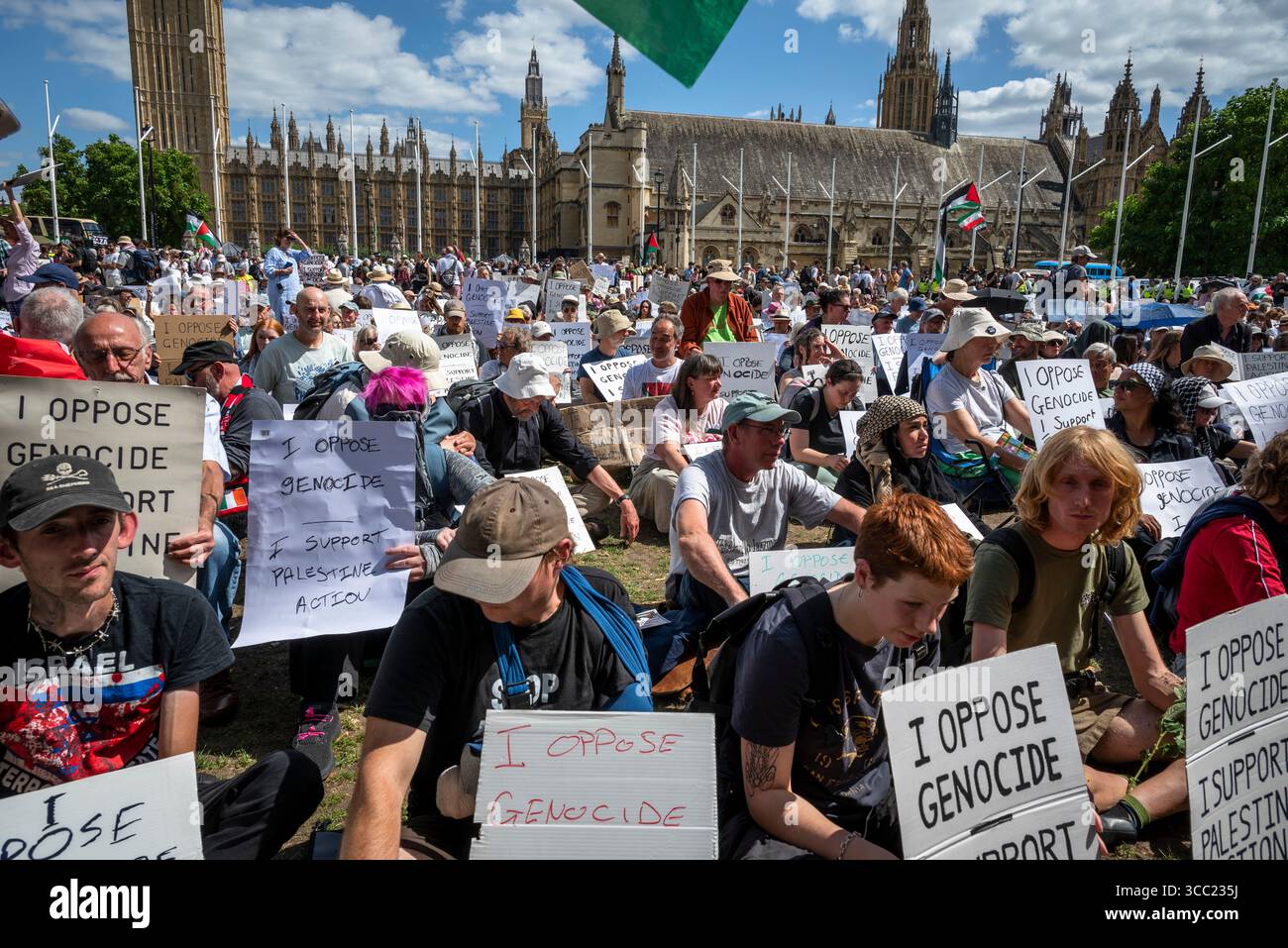 Palestina Action Protestation at Parliament Square, Londra, Inghilterra, Regno Unito, 09/08/2025 Foto Stock