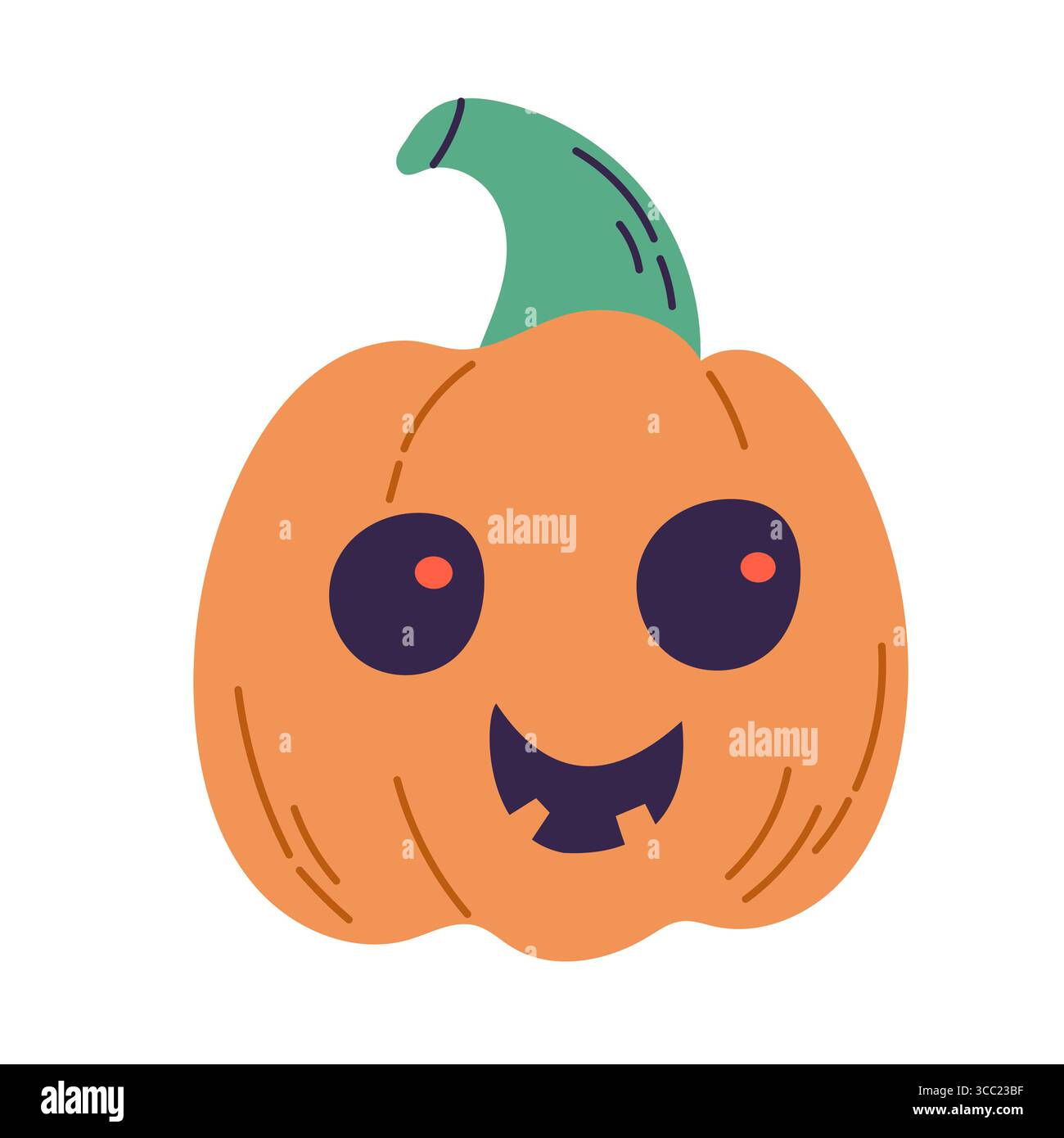 Illustrazione vettoriale lanterna zucca di Halloween Illustrazione Vettoriale