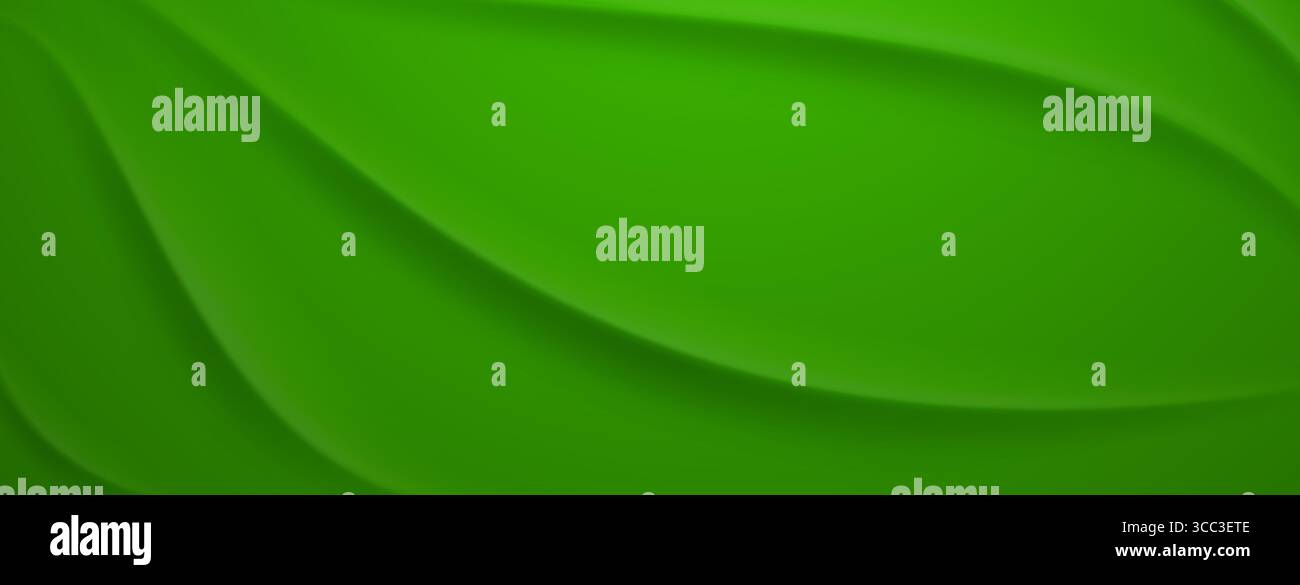 Curve fluide e fluide in varie sfumature di verde creano un effetto dinamico a strati. Illustrazione Vettoriale