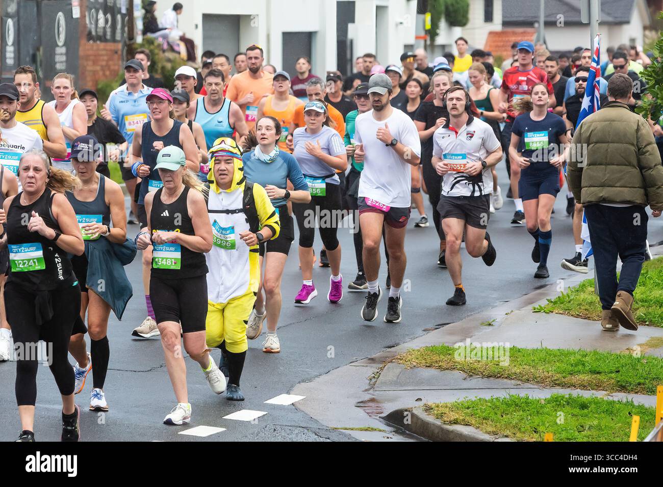 Dover Heights, Sydney, Australia. 10 agosto 2025. Migliaia di corridori percorrono le strade di Sydney per l'iconico City2Surf, passando per i quartieri residenziali lungo il percorso di 14 km dal CBD a Bondi Beach. Crediti: Paul Lovelace/Alamy Live News Foto Stock