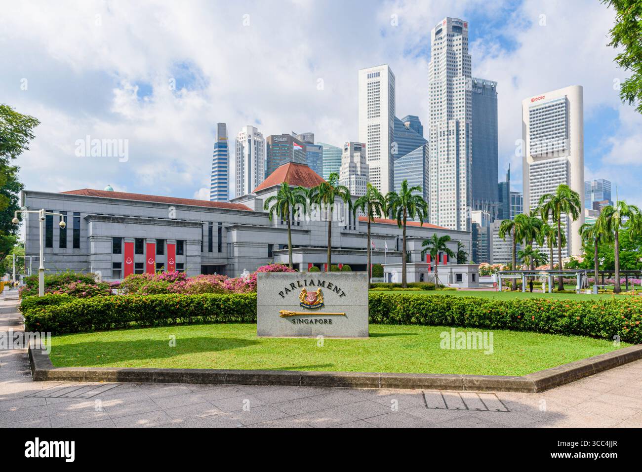 La Casa del Parlamento nel quartiere civico di Singapore Foto Stock