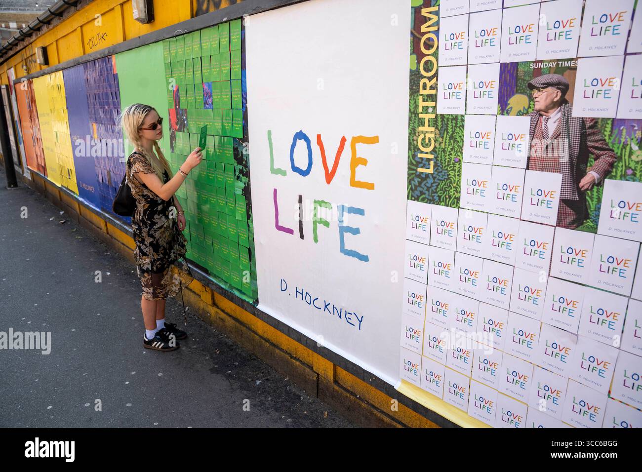 © Jeff Moore Vinegar Yard alla stazione di London Bridge. David Hockney regalerà i biglietti per il suo spettacolo Bigger & Closer a Lightroom London, 30 aprile - 2 Foto Stock