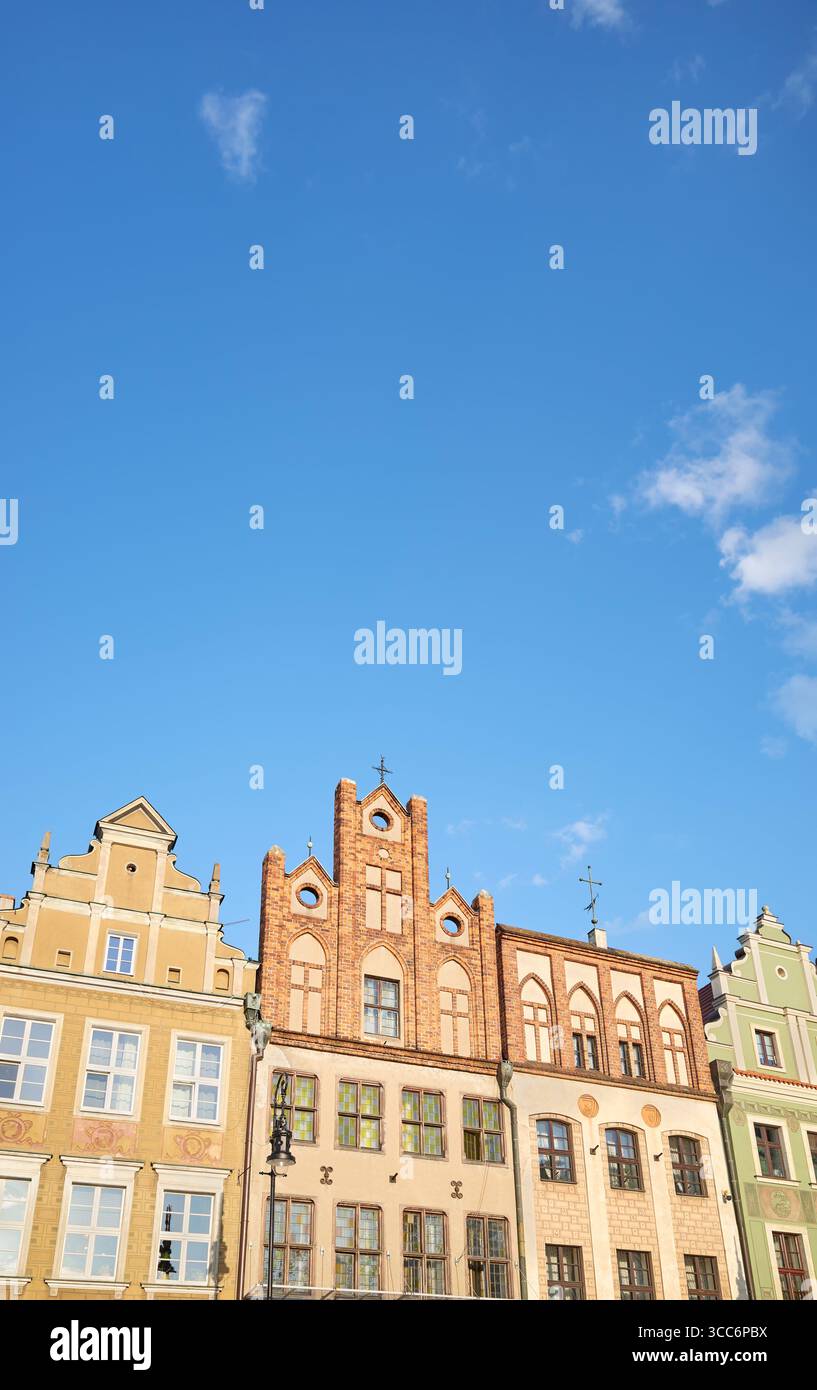 Foto di edifici nella città vecchia di Poznan, Polonia. Foto Stock