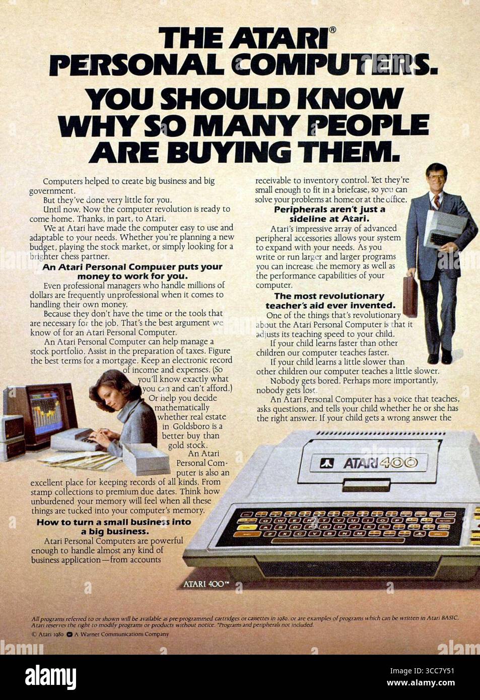 1980 Atari 400 Personal computer ad Foto Stock