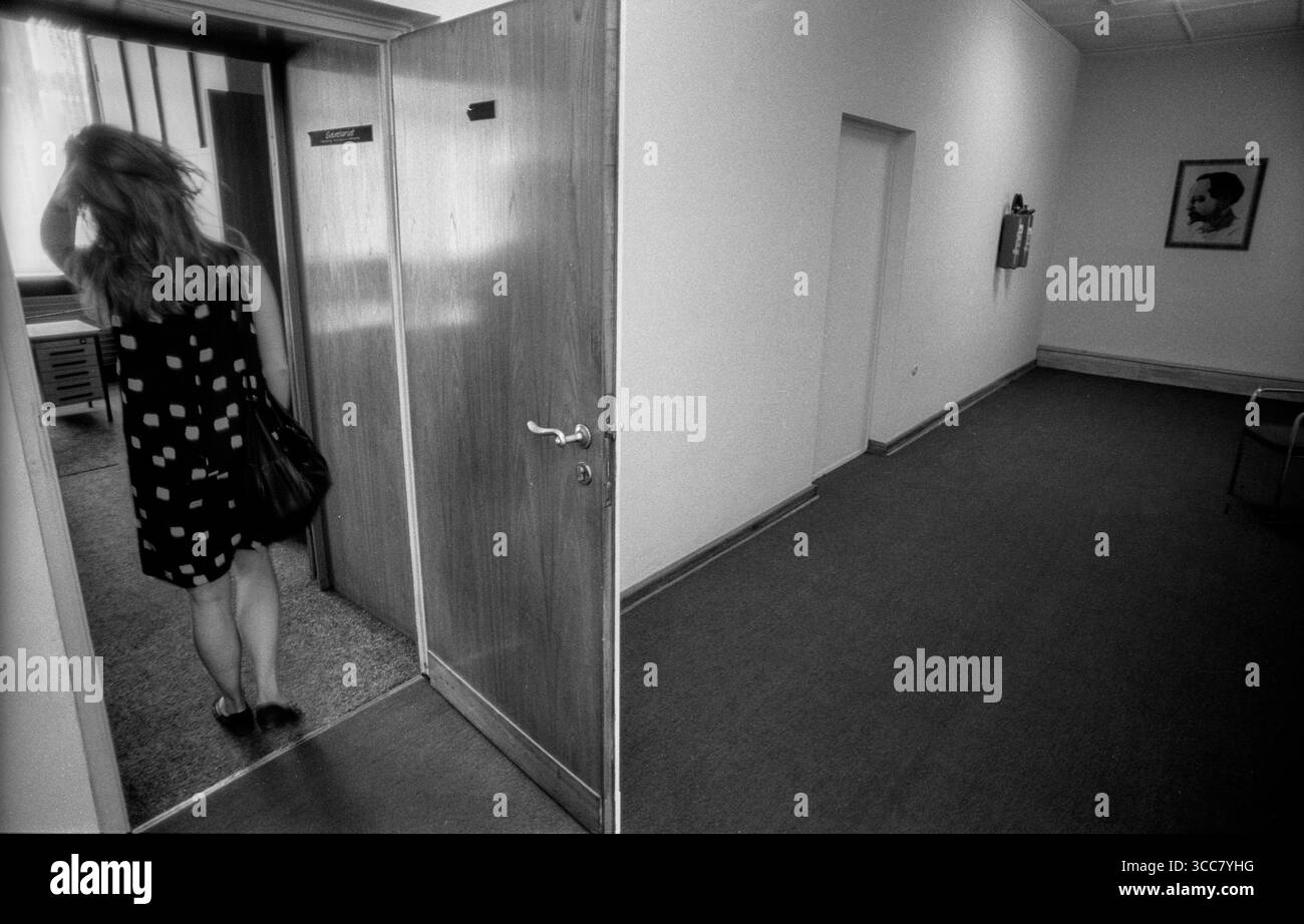 Stasi - Museum Deutschland, Berlin, 15.06.1992, Forschungs - und Gedenkstätte in der Normannenstraße, Stasi - Museum, Â *** Stasi Museum Germany, Berlin, 15 06 1992, Research and Memorial Site in Normannenstraße, Stasi Museum , Â Foto Stock