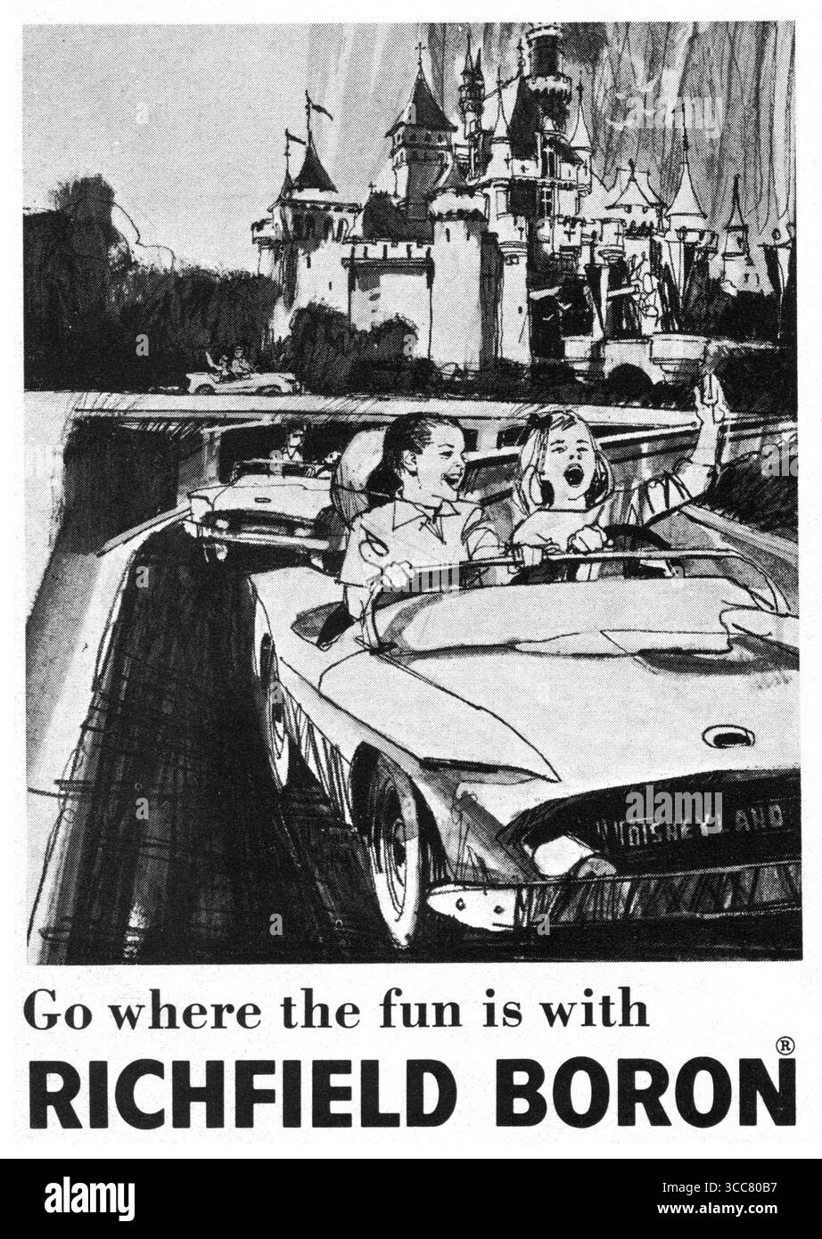 1966 Richfield Boron Gasoline Disneyland ad Foto Stock