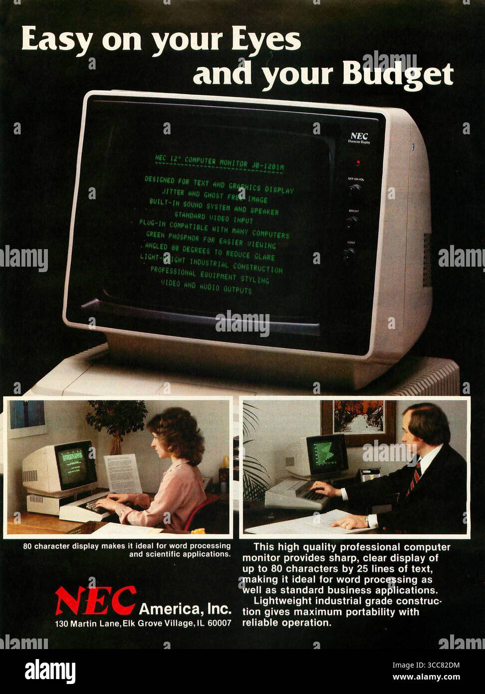 1981 annuncio monitor computer NEC Foto Stock