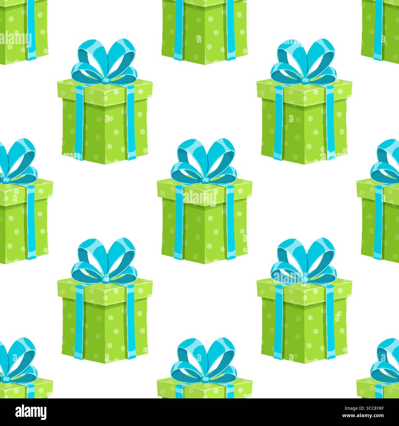 Confezione regalo cartoni animati con motivo senza cuciture Illustrazione Vettoriale