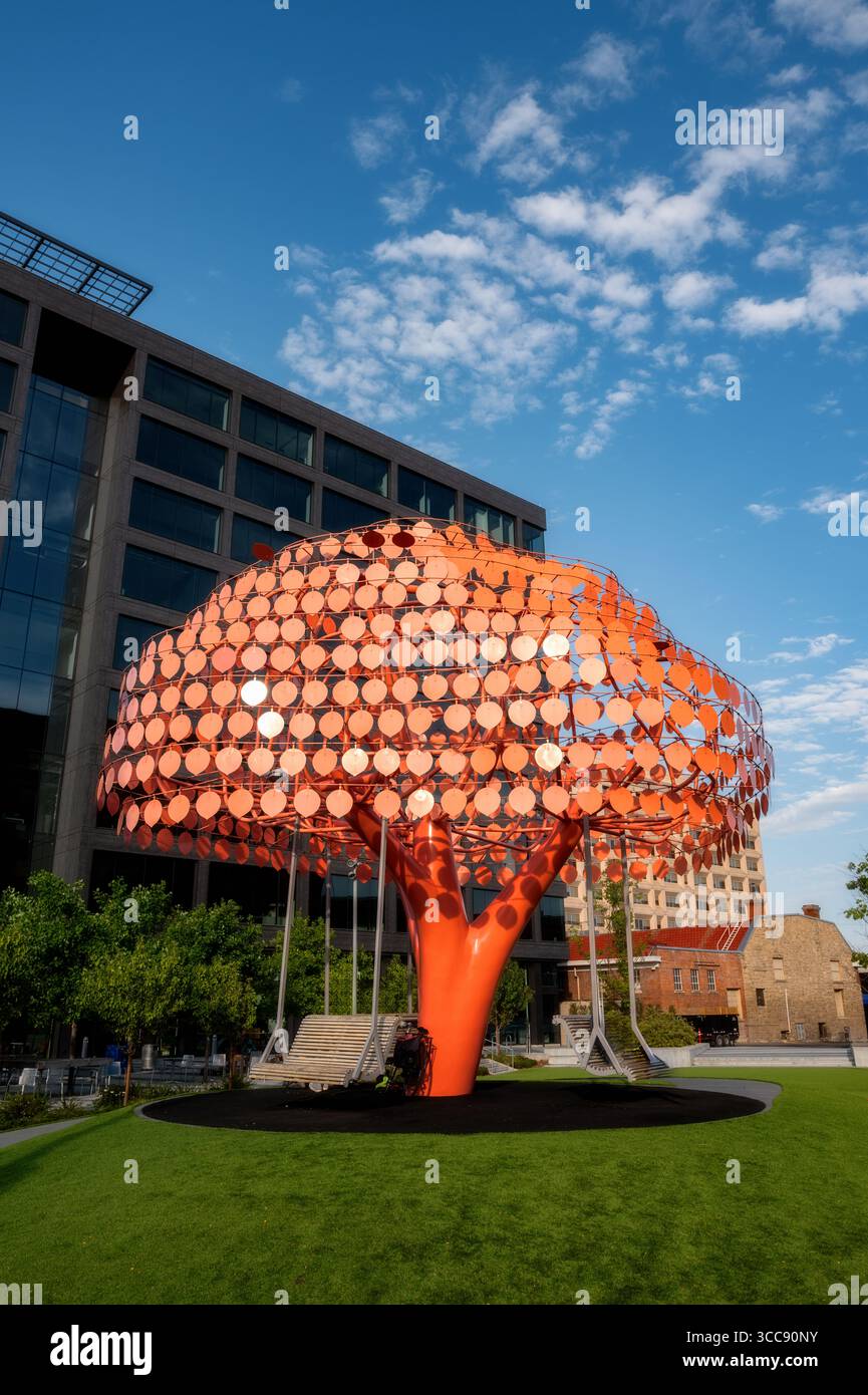 Parco degli aranci a Boise, Idaho, con altalene Foto Stock