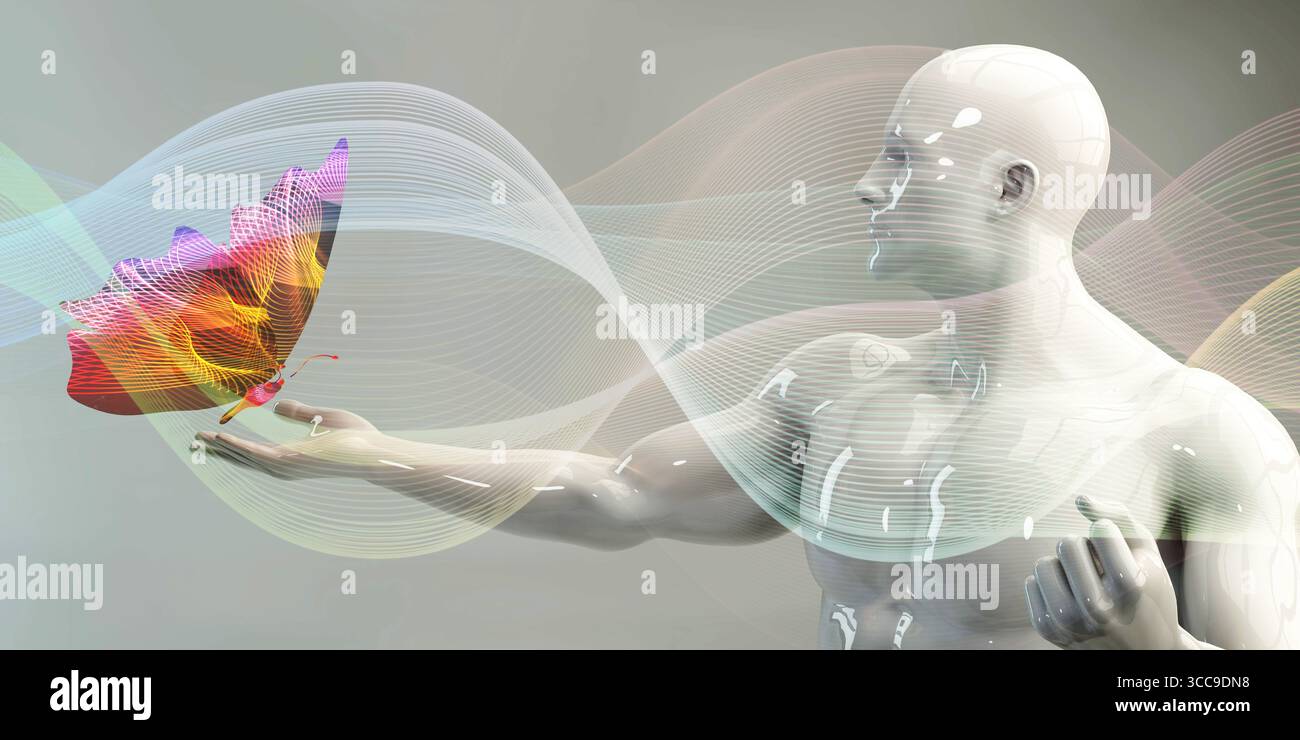 Le scoperte della ricerca sono guidate dalla Scienza e dall'innovazione cibernetica Foto Stock