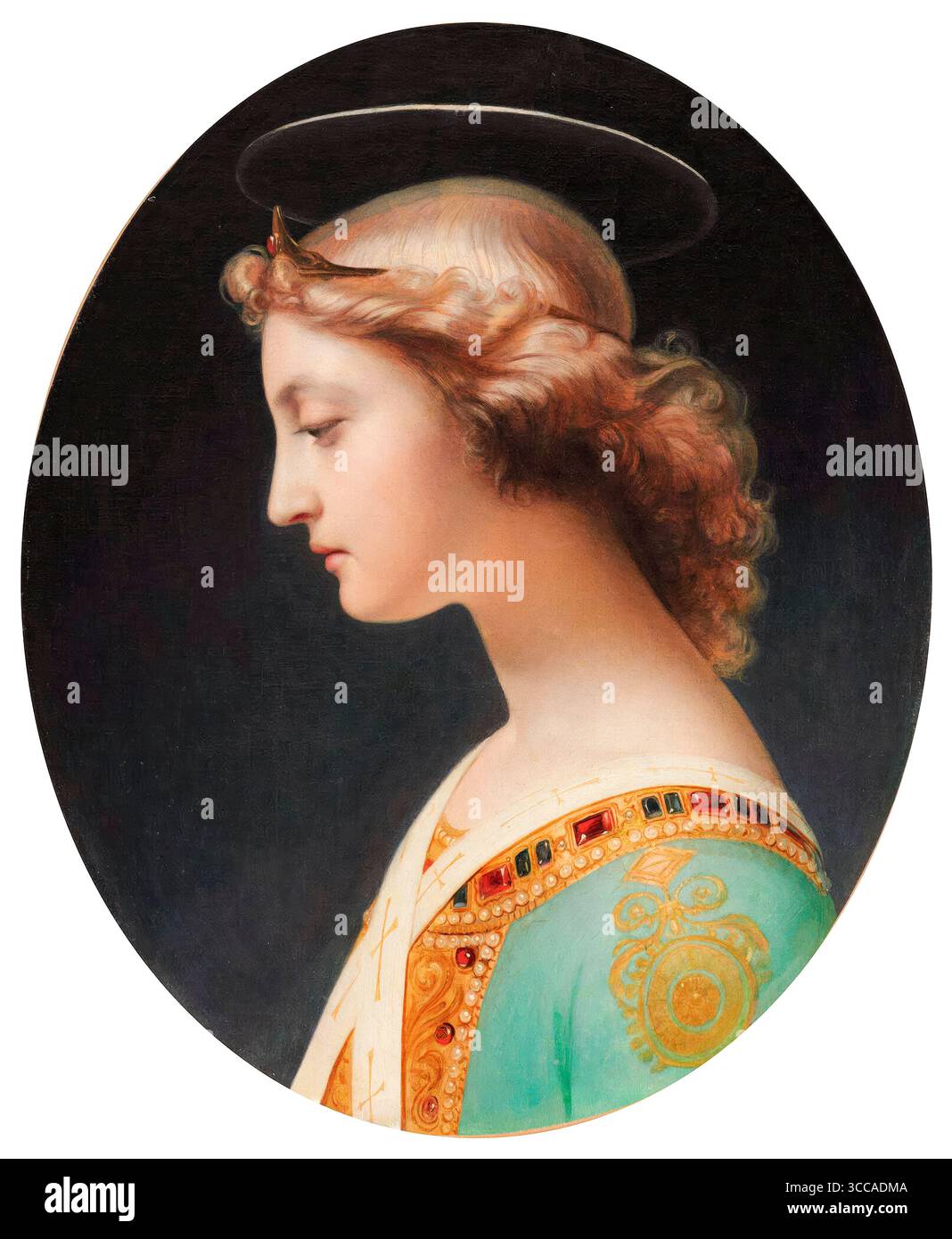 Paul Delaroche, Angel Gabriel, pittura ad olio su tela, 1835 Foto Stock