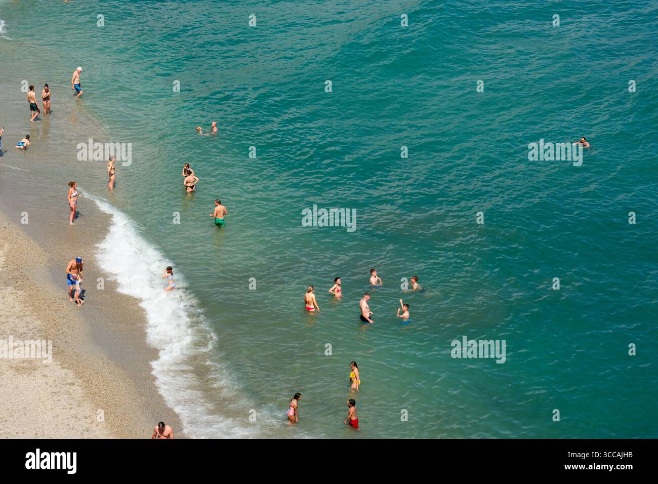 Playa de la Calahonda, Nerja. Foto Stock