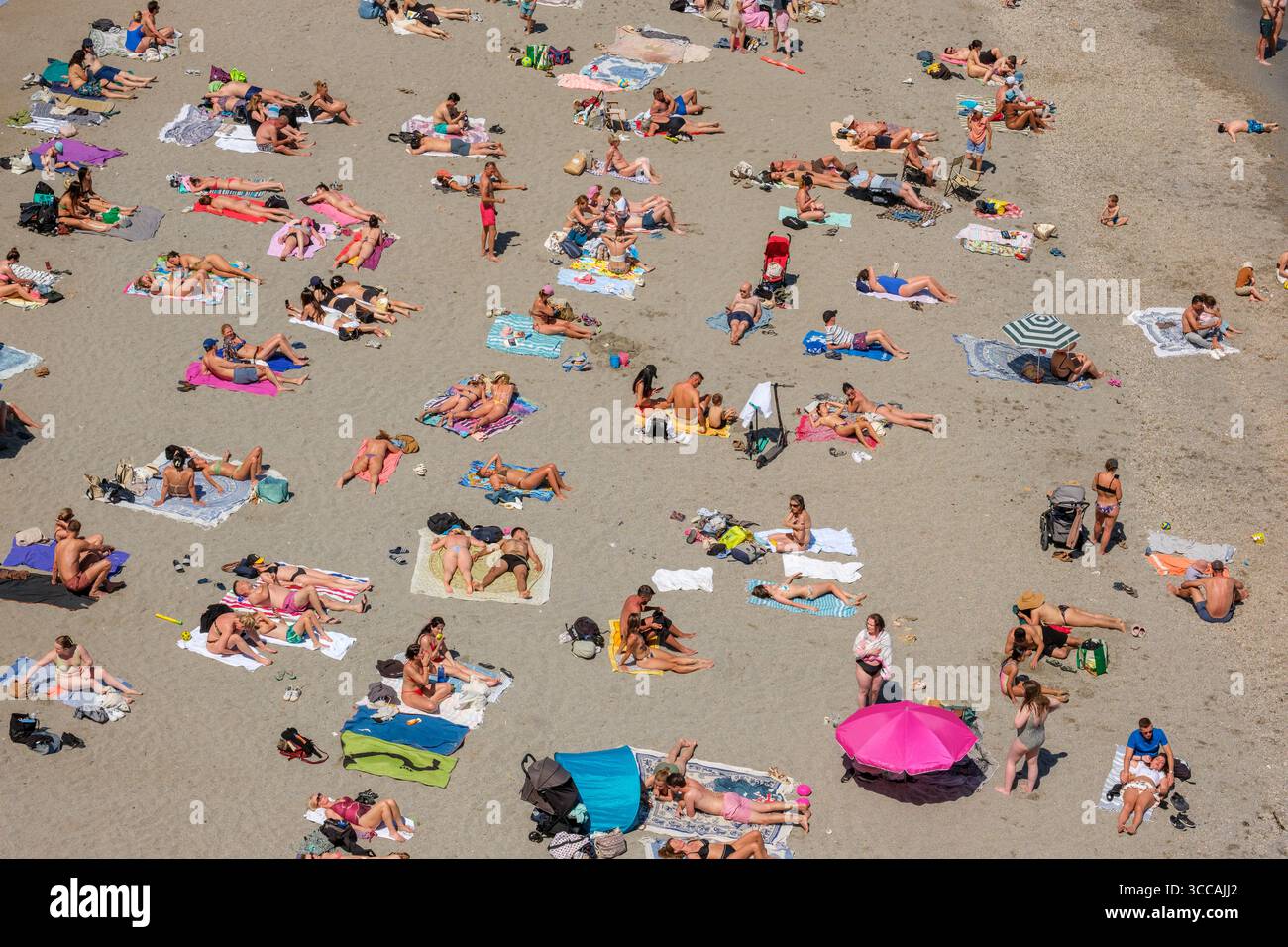 Playa de la Calahonda, Nerja. Foto Stock