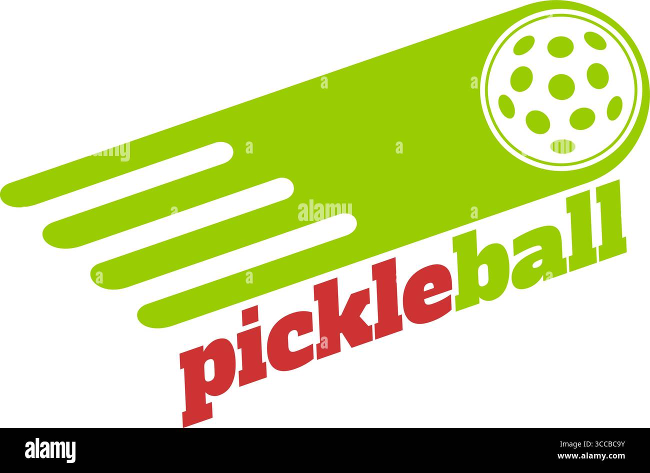 Design grafico con logo Pickleball. Illustrazione vettoriale disegnata a mano isolata su sfondo trasparente Illustrazione Vettoriale
