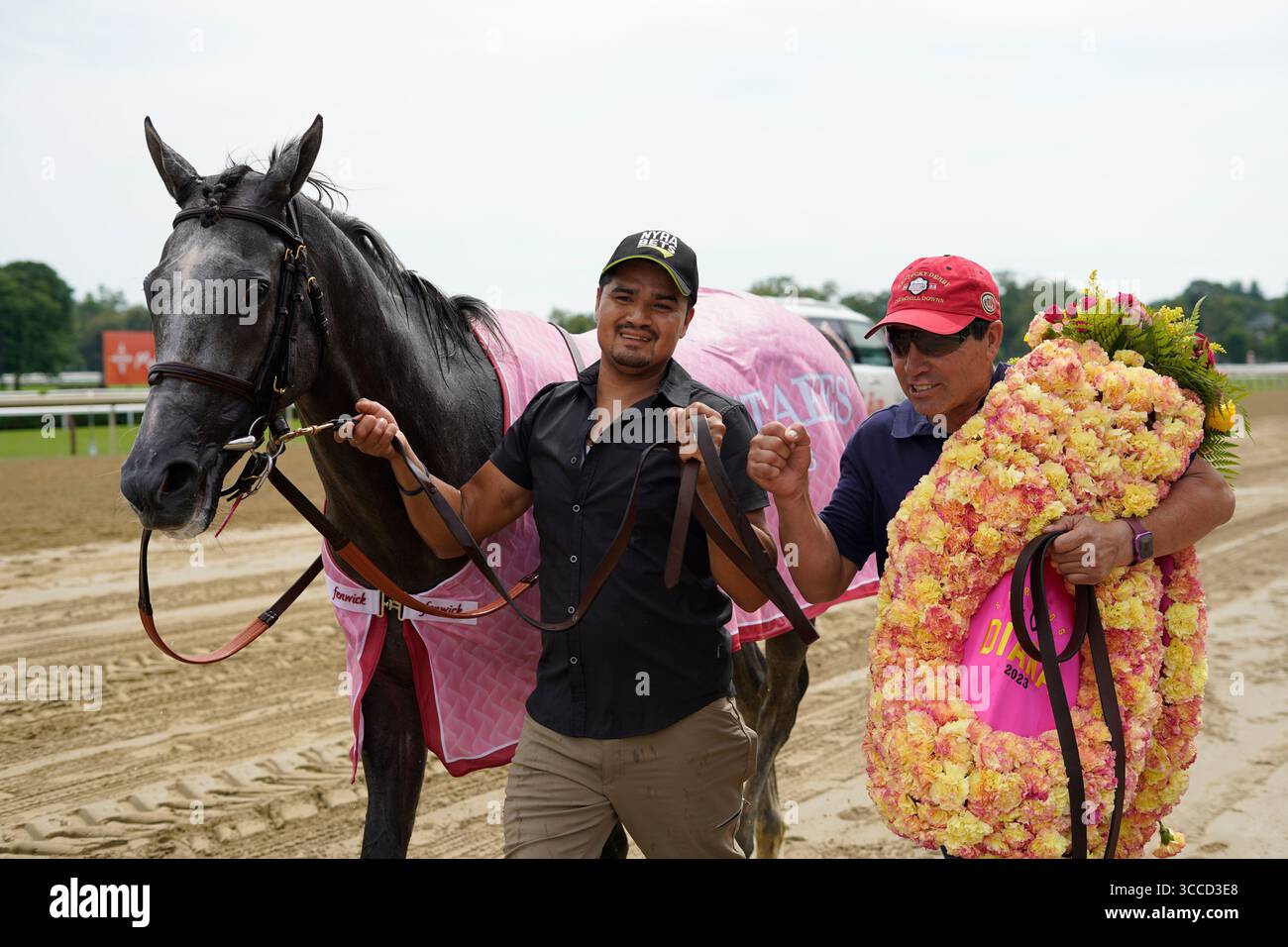 15 luglio 2023, Saratoga Springs, New York, USA: Whitebeam (GB) (5) guidata da Flavien Prat vince la Diana Stakes (Grade 1) al circuito di Saratoga nel Diana Stakes Day a Saratoga Springs, N.Y. il 15 luglio 2023. Dan Heary/Eclipse Sportswire/CSM (Credit Image: © Dan Hearyeclipse Sportswire/CSM/CSM via ZUMA Press) Foto Stock