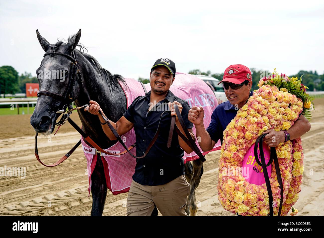 15 luglio 2023, Saratoga Springs, New York, USA: Whitebeam (GB) (5) guidata da Flavien Prat vince la Diana Stakes (Grade 1) al circuito di Saratoga nel Diana Stakes Day a Saratoga Springs, N.Y. il 15 luglio 2023. Dan Heary/Eclipse Sportswire/CSM (Credit Image: © Dan Hearyeclipse Sportswire/CSM/CSM via ZUMA Press) Foto Stock