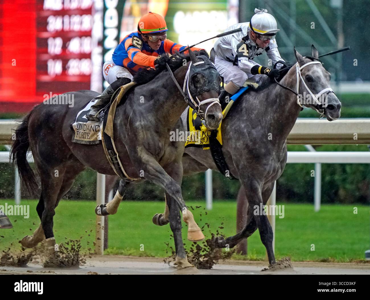 29 luglio 2023, Saratoga Springs, New York, USA: Forte (2) guidato da Irad Ortiz Jr. Vince il Jim Dandy Stakes (Grade 2) al Saratoga Race Course di Saratoga Springs, New York il 29 luglio 2023. Dan Heary/Eclipse Sportswire/CSM (immagine di credito: Foto Stock