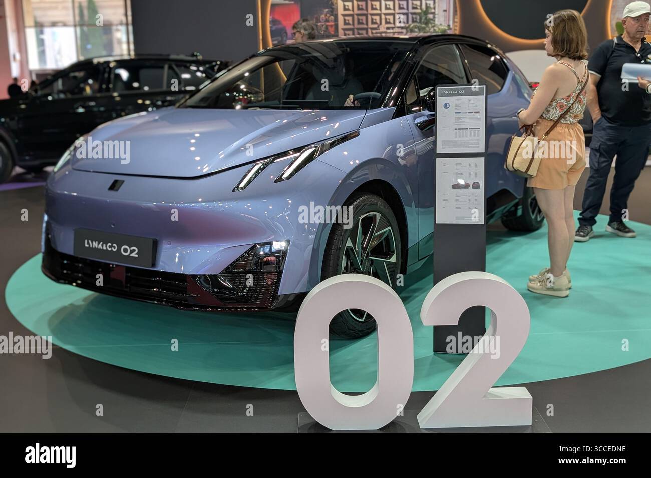 Barcellona, Spagna - 19 maggio 2025: Lynk & Co 02 in mostra all'Automobile Barcelona 2025 di Barcellona, Spagna. Foto Stock