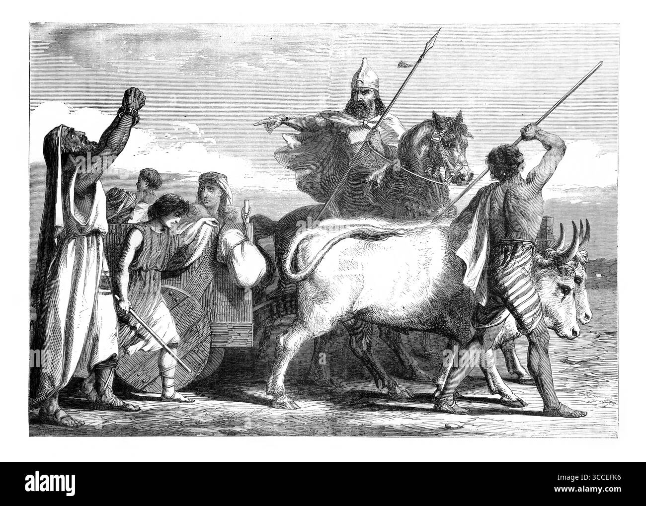 Illustrazione di Ecclesiaste IV.1' Ecco le lacrime di come erano oppresse e non avevano conforto ' dall'Antico XIX secolo la Sacra Bibbia con Foto Stock