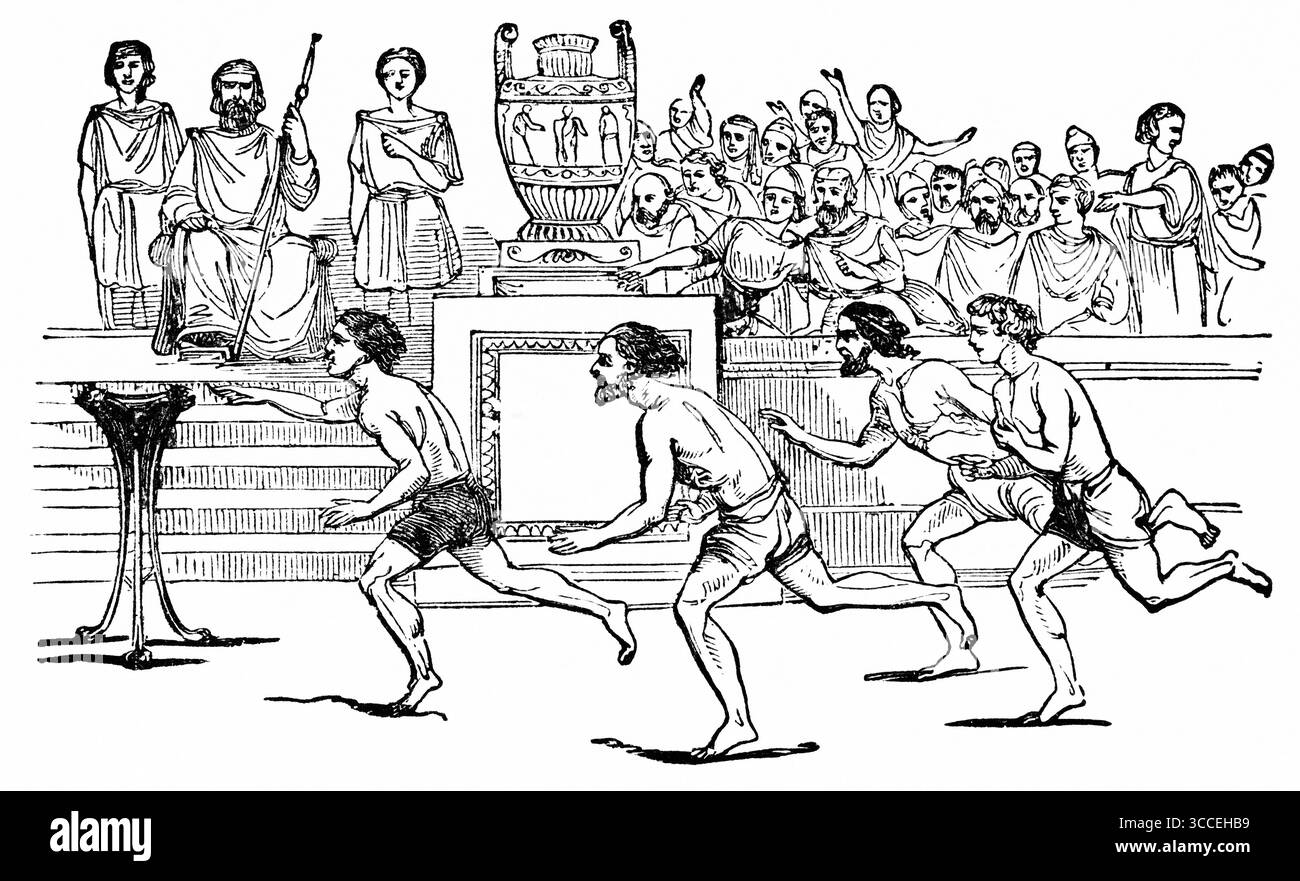 USA: Isthmian Games, Illustration, Ridpath's History of the World, volume i, di John Clark Ridpath, LL. D., Merrill & Baker Publishers, New York, 1894 (immagine di credito: © JT Vintage/Glasshouse via ZUMA Press Wire) Foto Stock